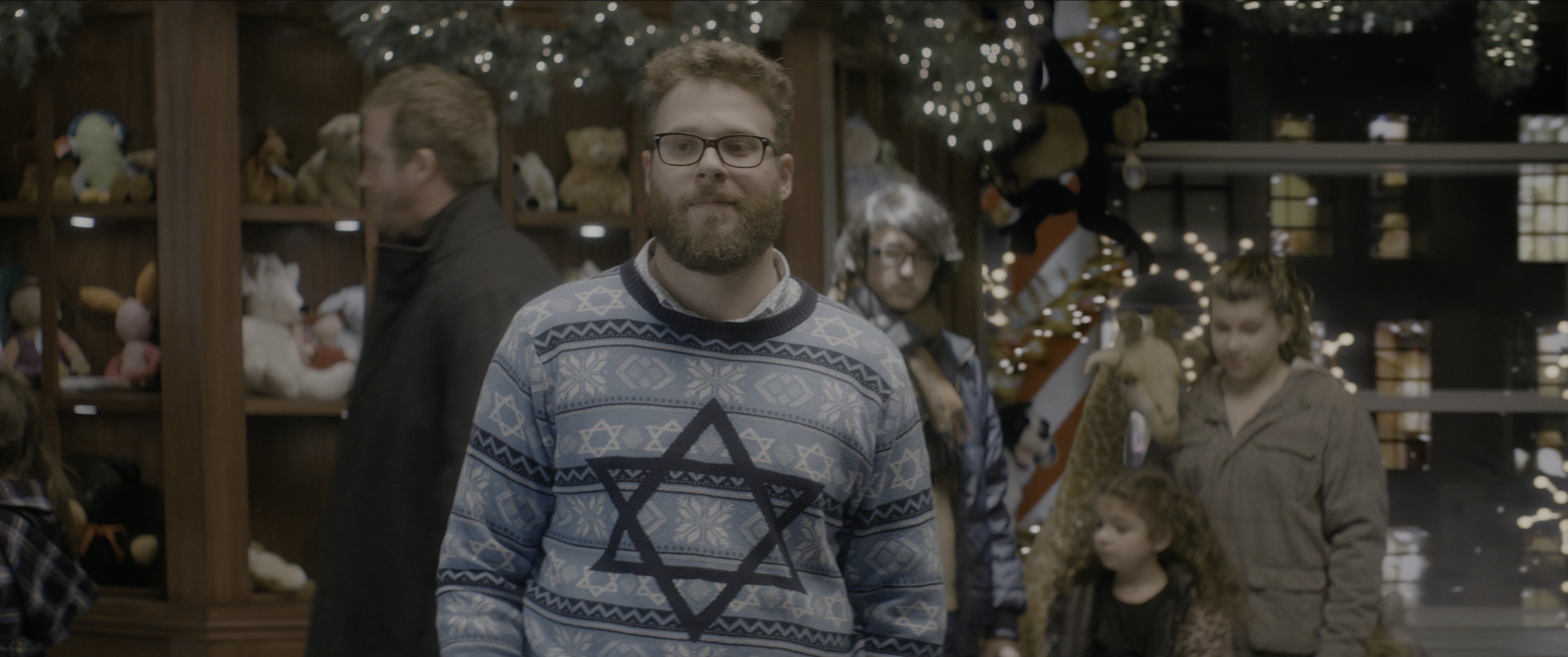 The Night Before (2015), wide, 2.39:1 — film still