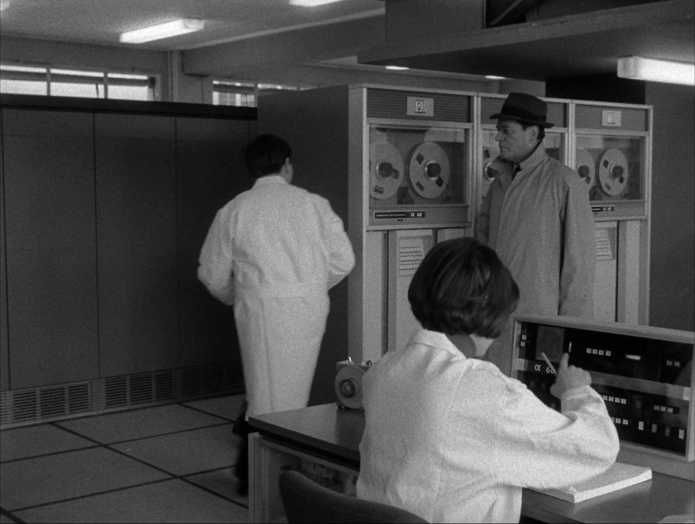 Alphaville: Une étrange aventure de Lemmy Caution (1965), wide, 1.33:1 — film still