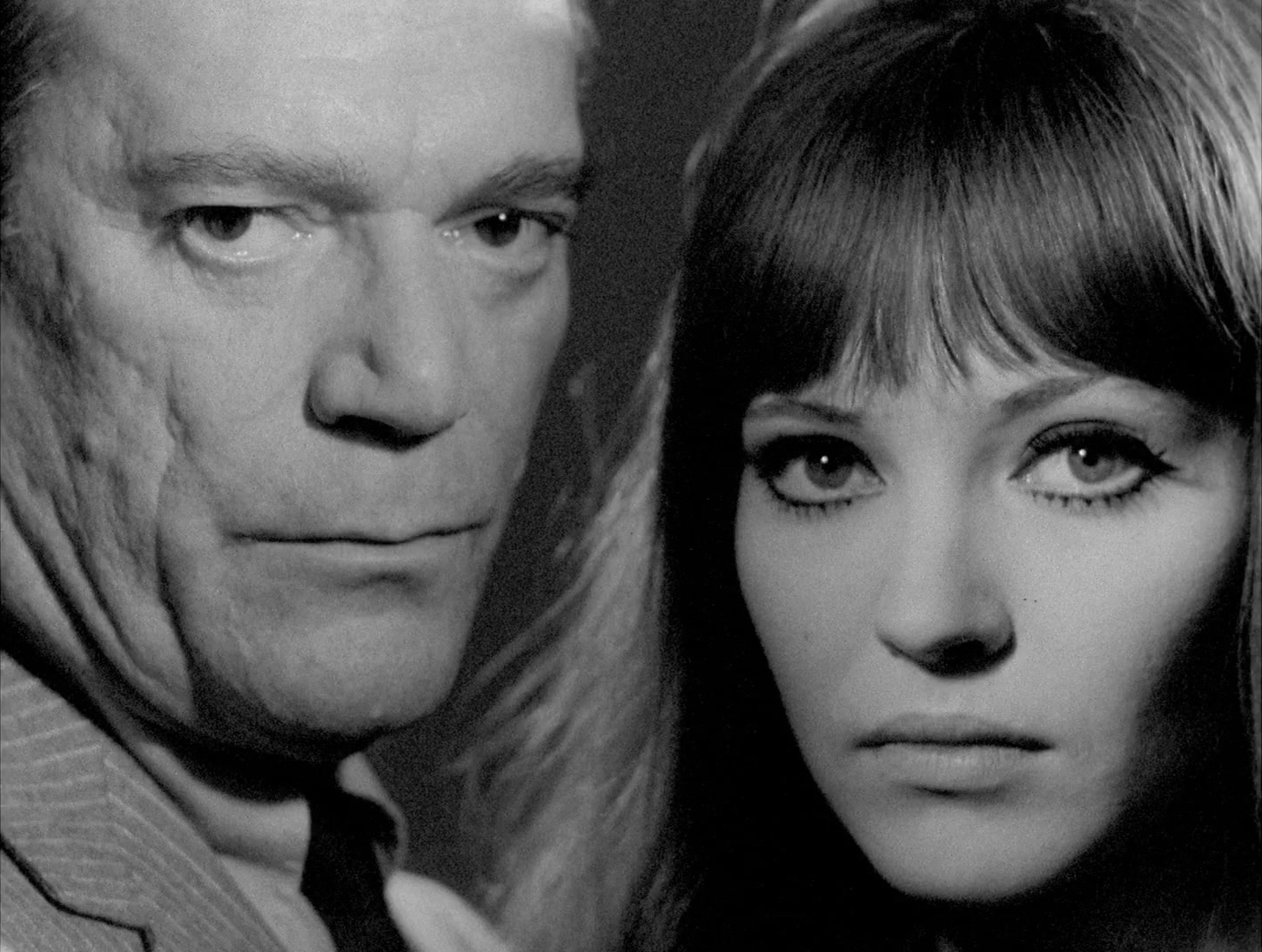 Alphaville: Une étrange aventure de Lemmy Caution (1965), close, 1.33:1 — film still