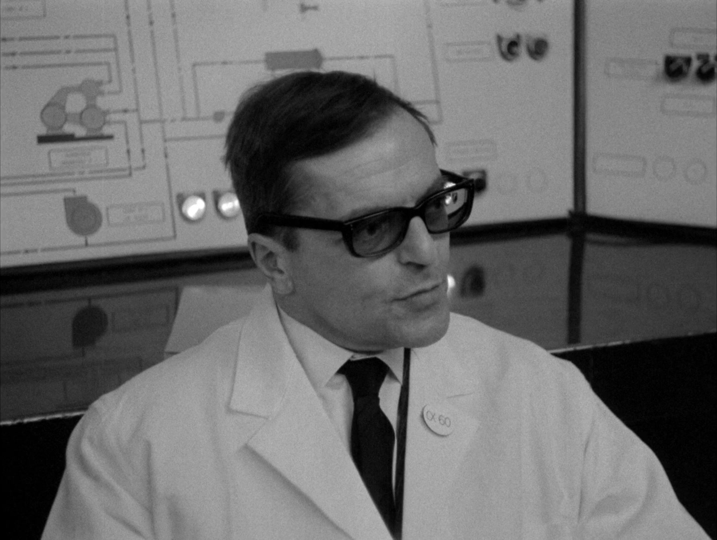 Alphaville: Une étrange aventure de Lemmy Caution (1965), wide, 1.33:1 — film still