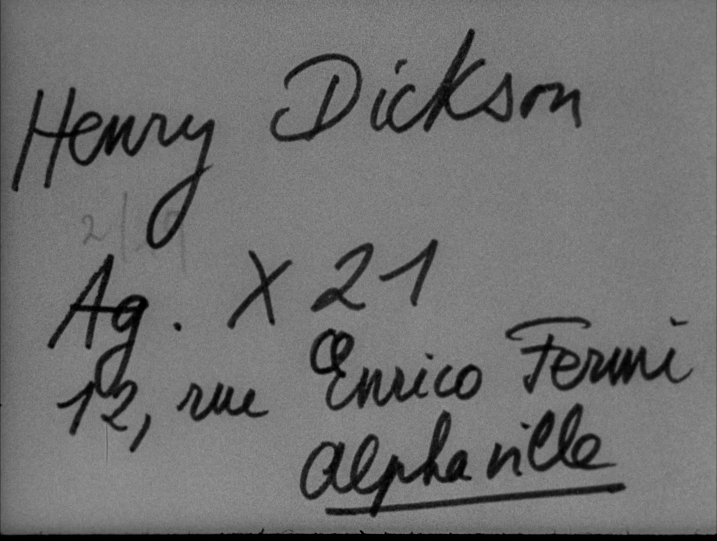 Alphaville: Une étrange aventure de Lemmy Caution (1965), wide, 1.33:1 — film still