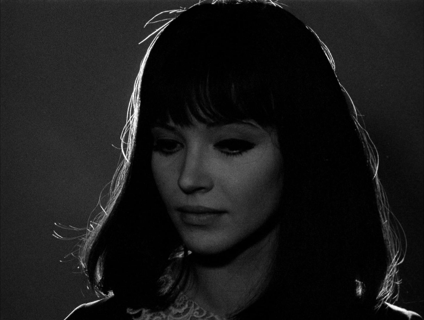 Alphaville: Une étrange aventure de Lemmy Caution (1965), close, 1.33:1 — film still