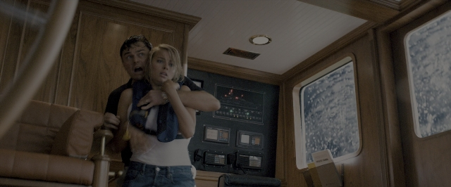 Wide shot frame from The Wolf of Wall Street — standing, room, car