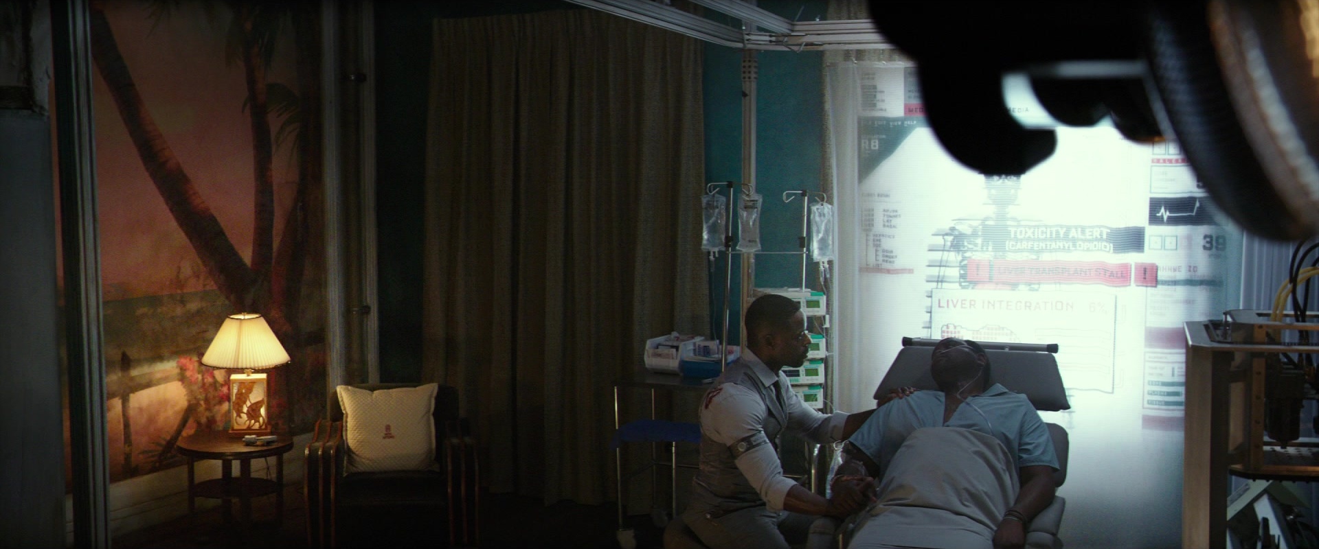 Hotel Artemis (2018), wide, 2.40:1 — film still