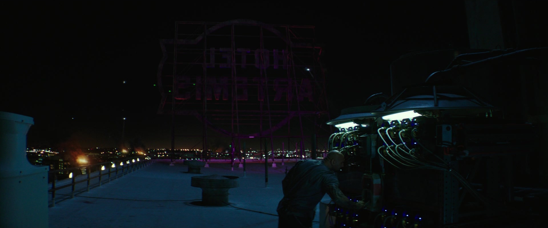 Hotel Artemis (2018), wide, 2.40:1 — film still