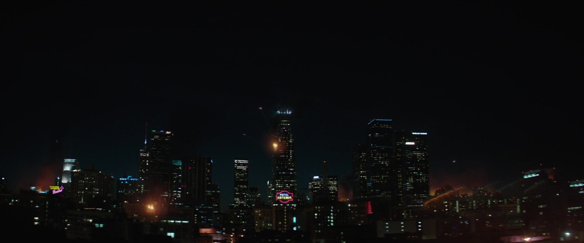 Hotel Artemis (2018), wide, 2.40:1 — film still
