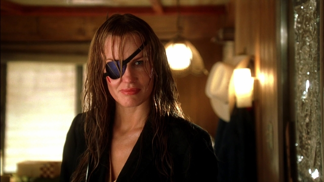 Wide shot frame from Kill Bill: Vol. 2 — standing, room, face