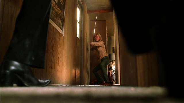 Wide shot frame from Kill Bill: Vol. 2 — standing, face, person