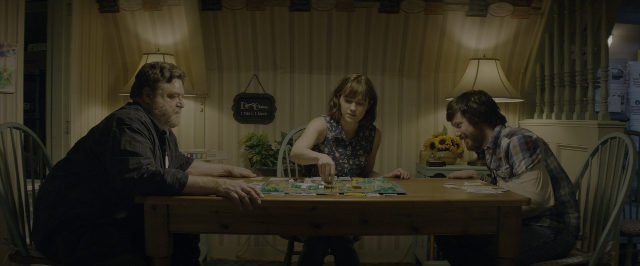 Wide shot frame from 10 Cloverfield Lane — sitting, room, table