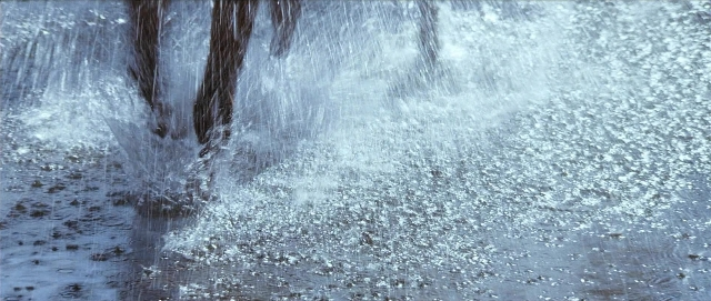 Wide shot frame from Unforgiven — water, fountain