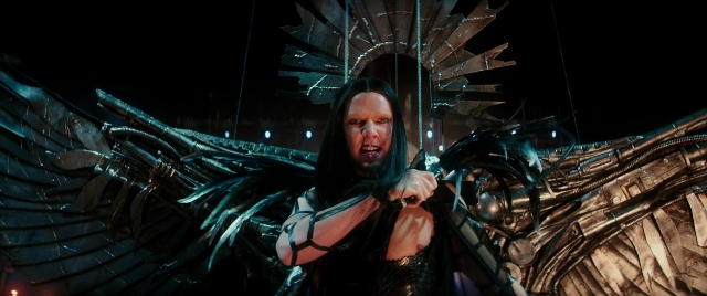 Wide shot frame from Zoolander 2 — standing, hand, night
