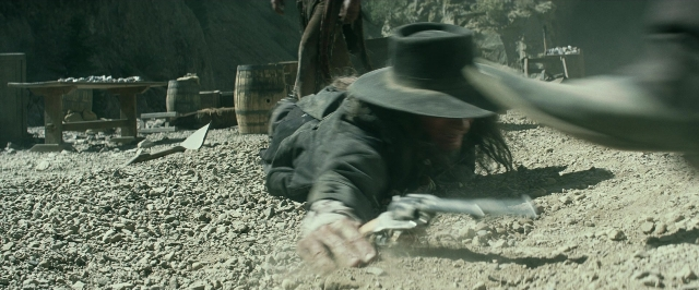 Frame from The Lone Ranger — table, hat, coat
