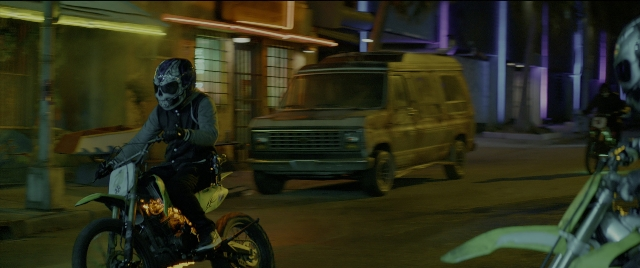 Wide shot frame from Bad Boys for Life — street, hat, night