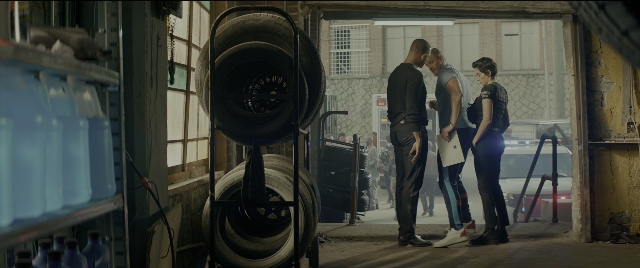 Wide shot frame from Bad Boys for Life — standing, shirt, person