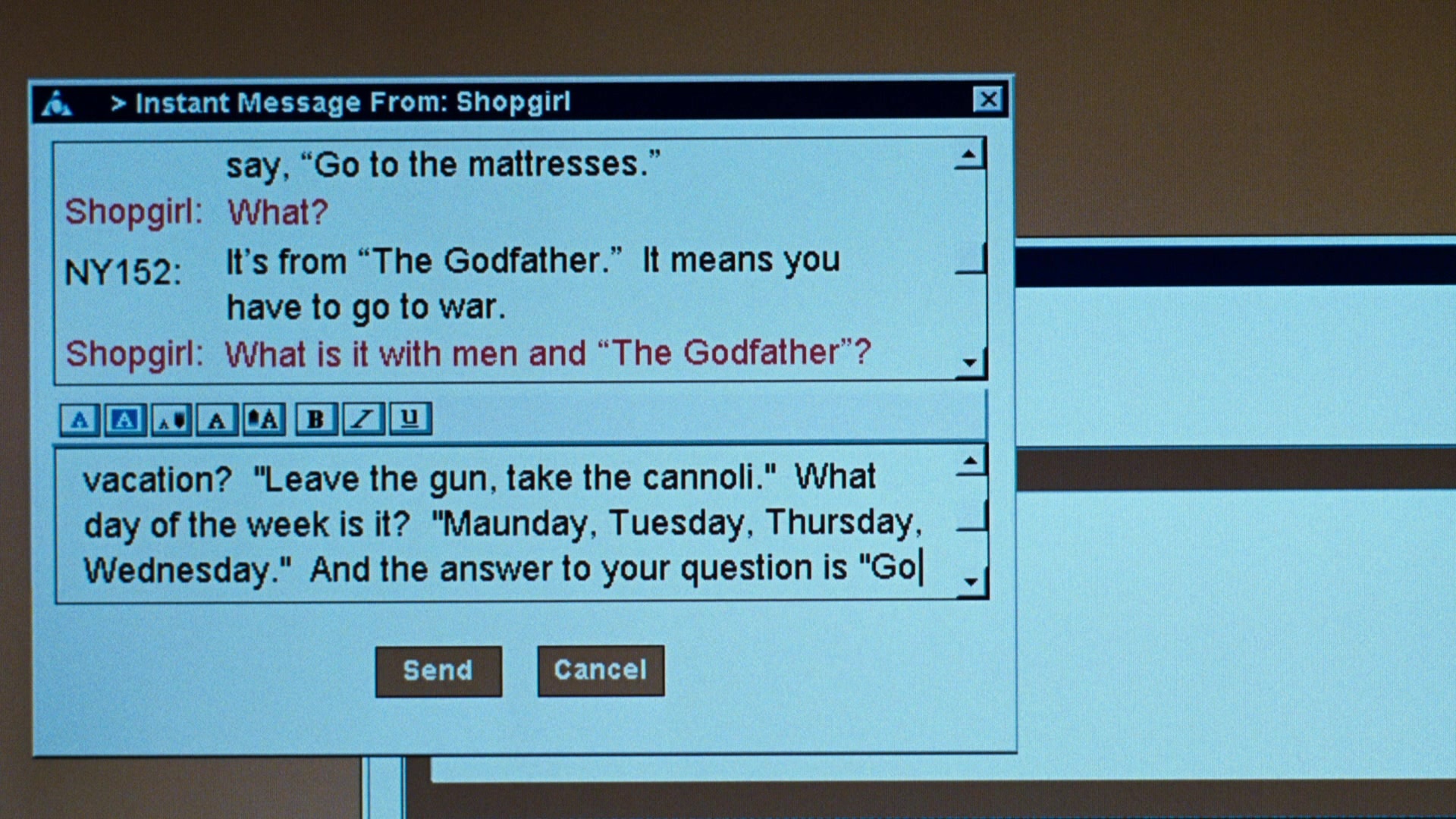 You've Got Mail (1998), wide, 1.78:1 — film still