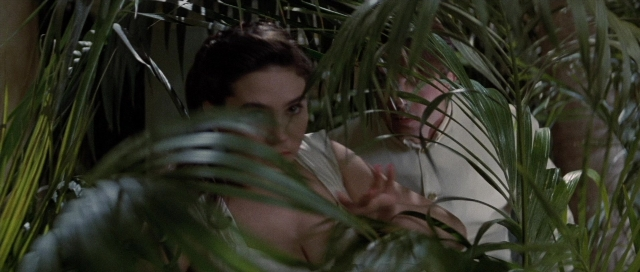 Medium shot frame from The Rocketeer — standing, face, hair