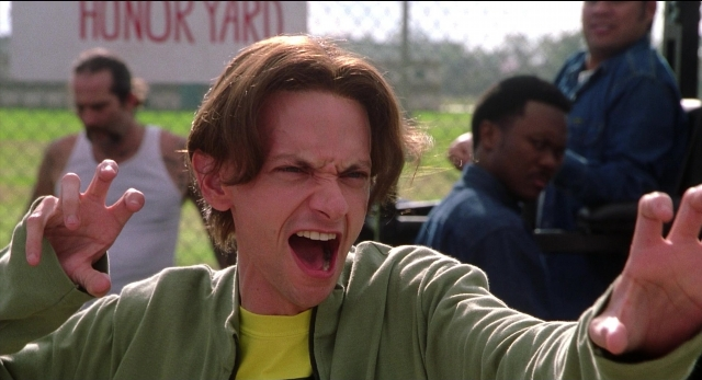 Medium shot frame from The New Guy — shirt, hair, person