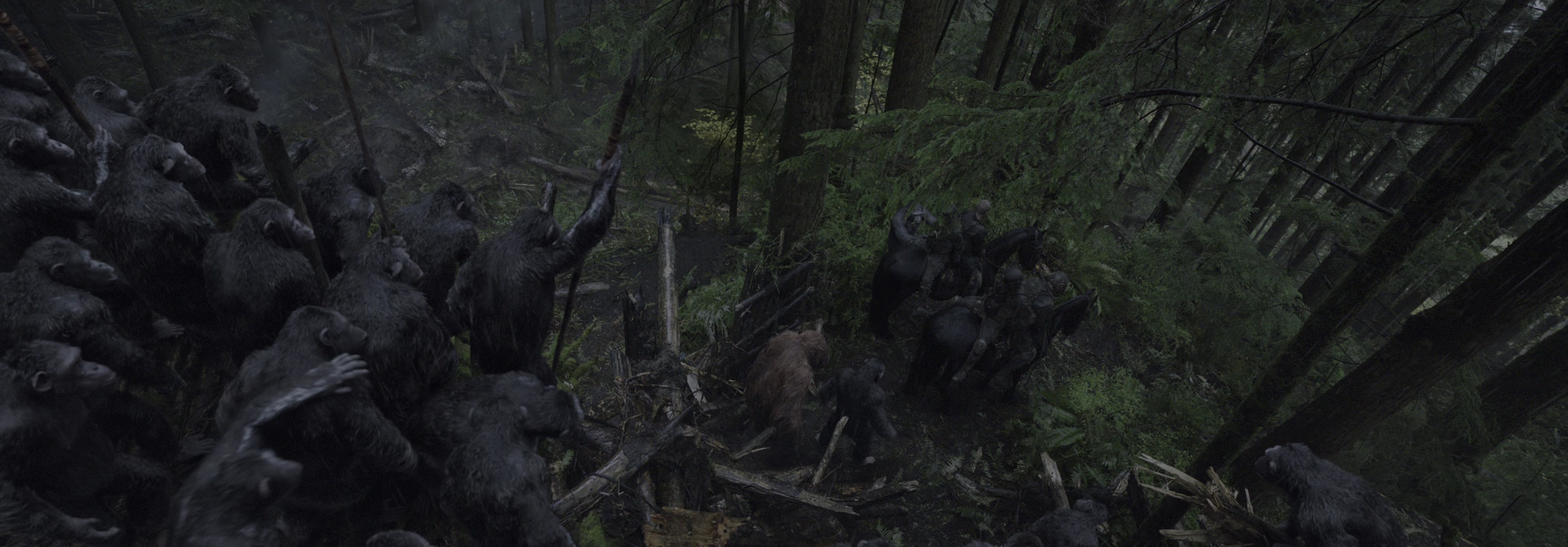 War for the Planet of the Apes (2017), wide, 2.87:1 — film still