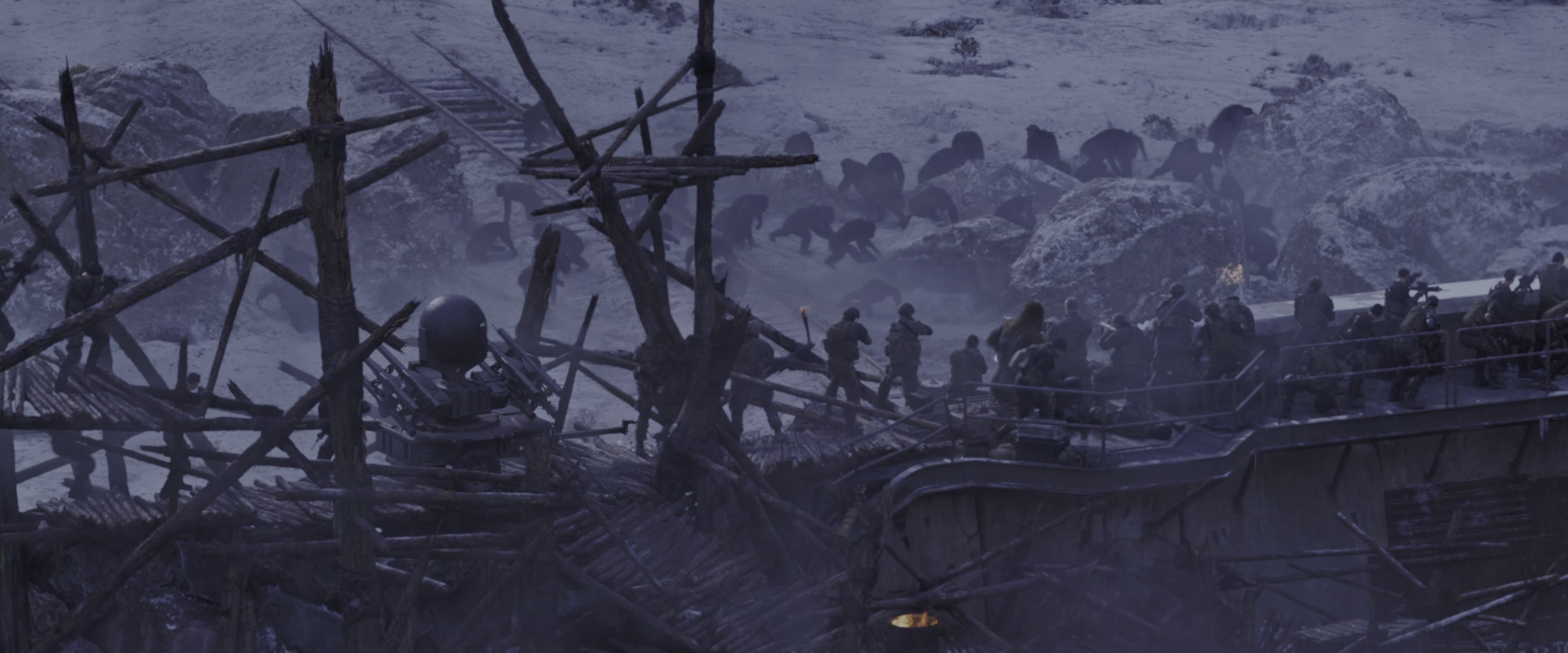 War for the Planet of the Apes (2017), wide, 2.40:1 — film still