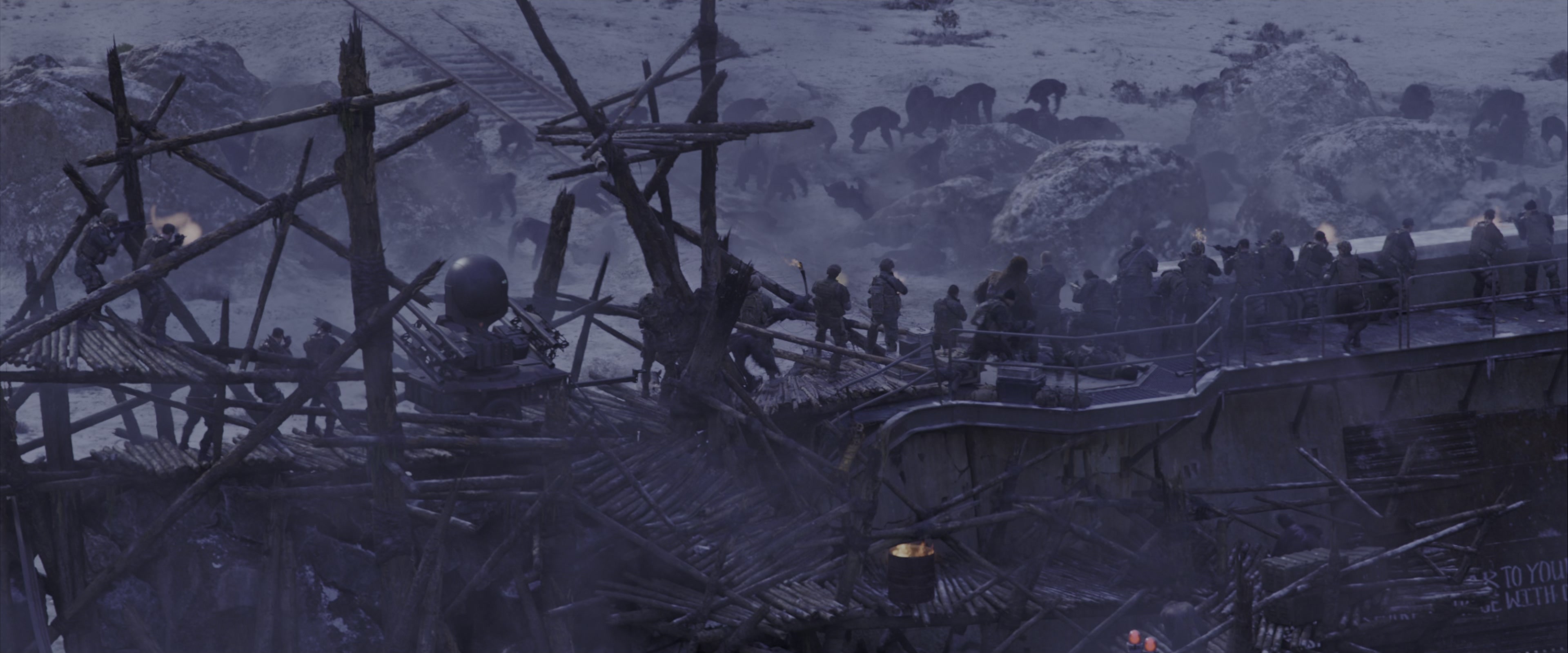 War for the Planet of the Apes (2017), wide, 2.40:1 — film still