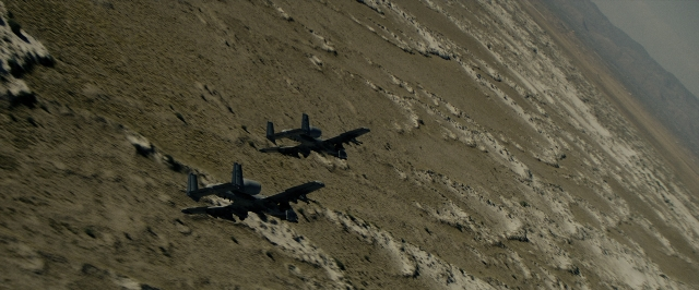 Wide shot frame from Transformers — airplane