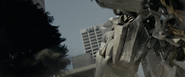 Wide shot frame from Transformers — building