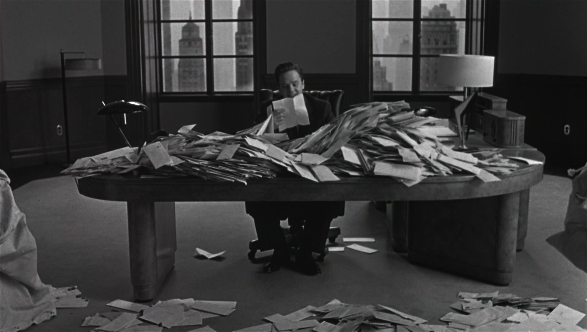 The Hudsucker Proxy (1994), wide, 1.77:1 — film still