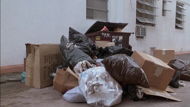 Frame from Ace Ventura: Pet Detective — box, plastic bag