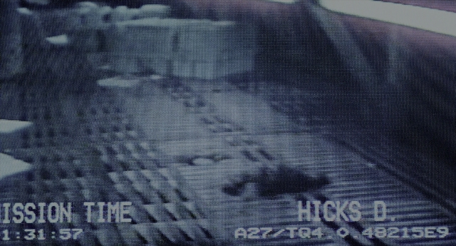 Frame from Aliens — street, poster