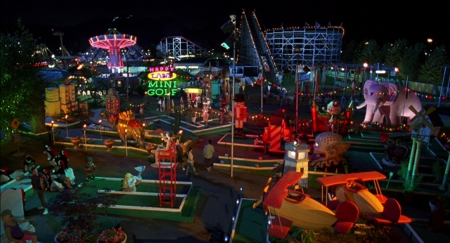 Wide shot frame from Happy Gilmore — night, person