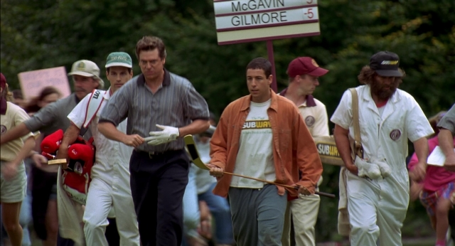 Wide shot frame from Happy Gilmore — walking, face, person