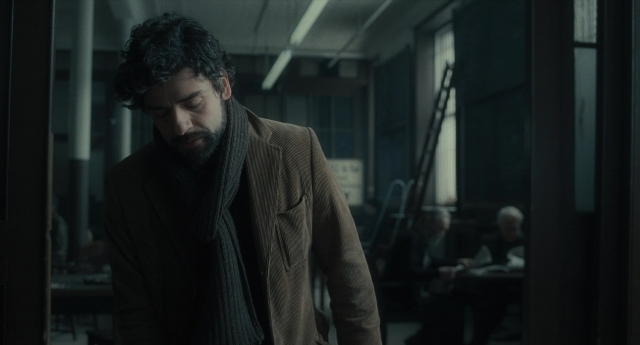 Frame from Inside Llewyn Davis — sitting, standing, room