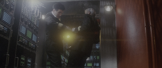Wide shot frame from The Hunt for Red October — standing, room, dialogue