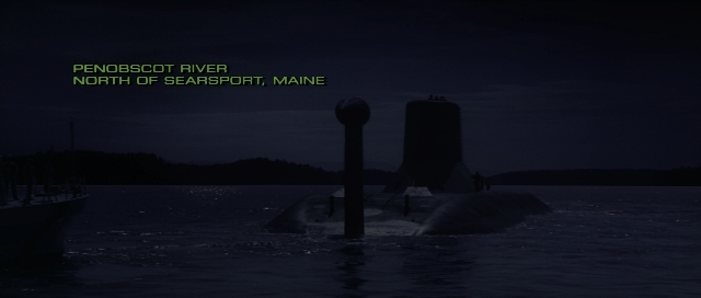 Frame from The Hunt for Red October — car, night, water