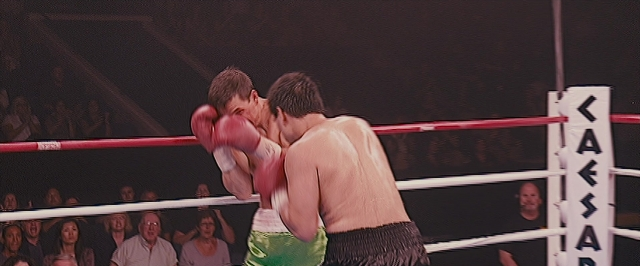 Wide shot frame from The Fighter — fight, person, human face