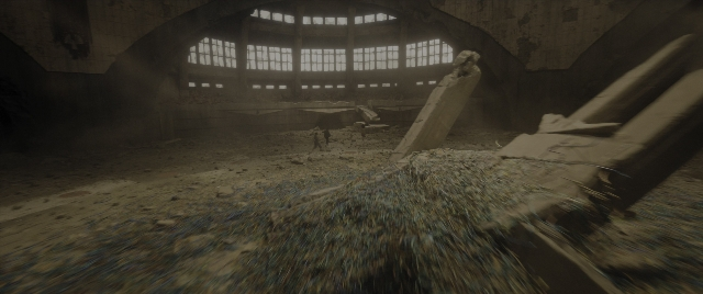Wide shot frame from The Hunger Games: The Ballad of Songbirds & Snakes — window