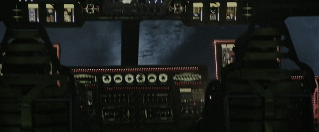 Wide shot frame from Alien: Covenant — night, building