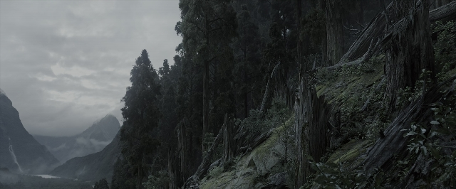 Wide shot frame from Alien: Covenant