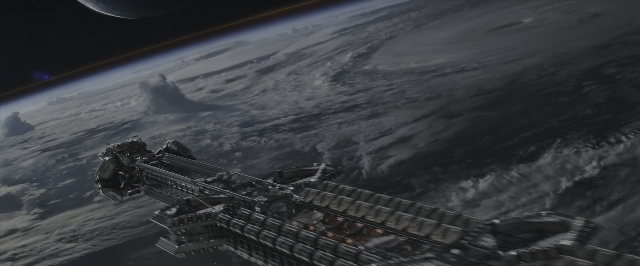 Wide shot frame from Alien: Covenant — car, boat