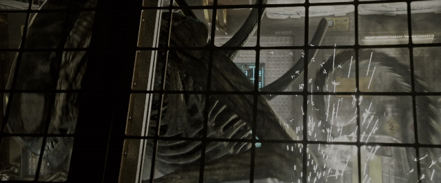 Wide shot frame from Alien: Covenant — room, face, person