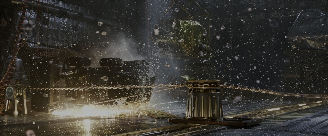 Wide shot frame from Alien: Covenant — building