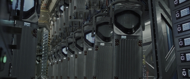Wide shot frame from Alien: Covenant — room, car
