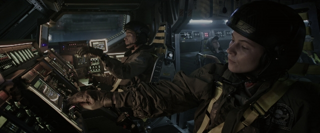 Wide shot frame from Alien: Covenant — person, human face, window