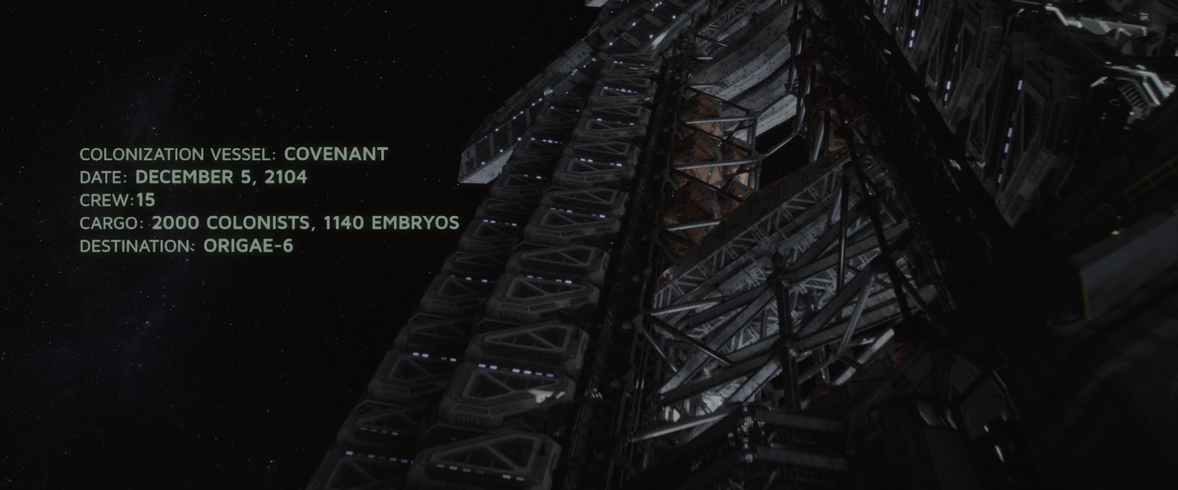 Alien: Covenant (2017), wide, 2.40:1 — film still