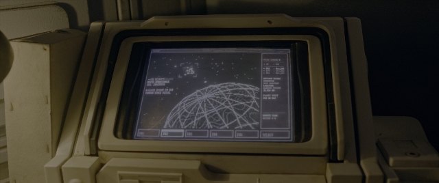 Wide shot frame from Alien: Romulus — room, boat, window
