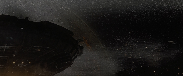 Frame from Alien: Romulus — car, night