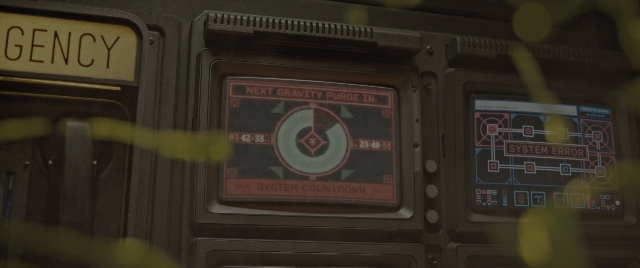 Wide shot frame from Alien: Romulus — car