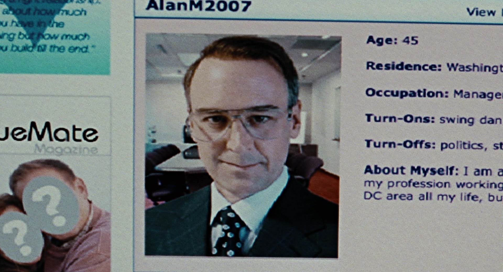 Burn After Reading (2008), wide, 1.85:1 — film still