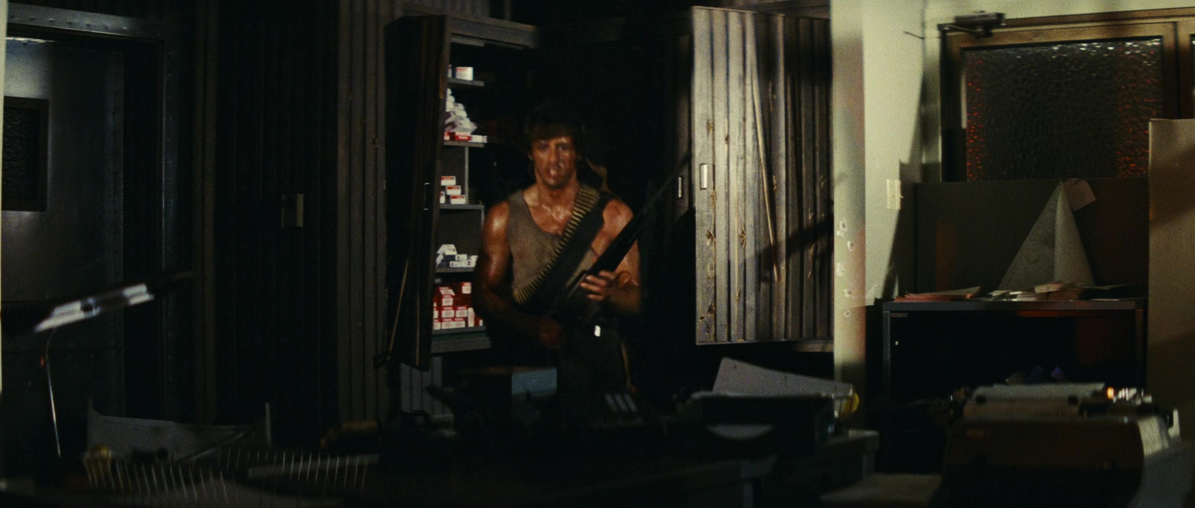 First Blood (1982), wide, 2.35:1 — film still