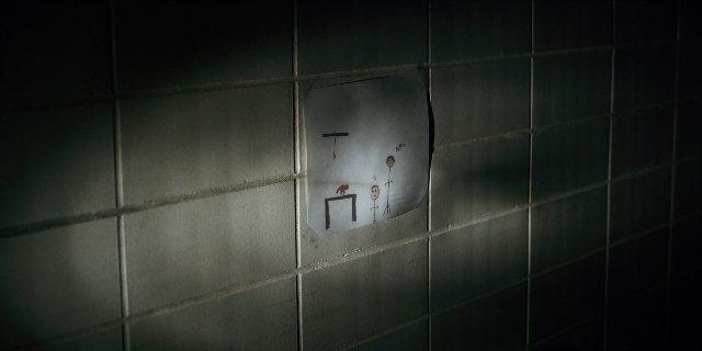 Wide shot frame from Stranger Things — standing, shirt, face